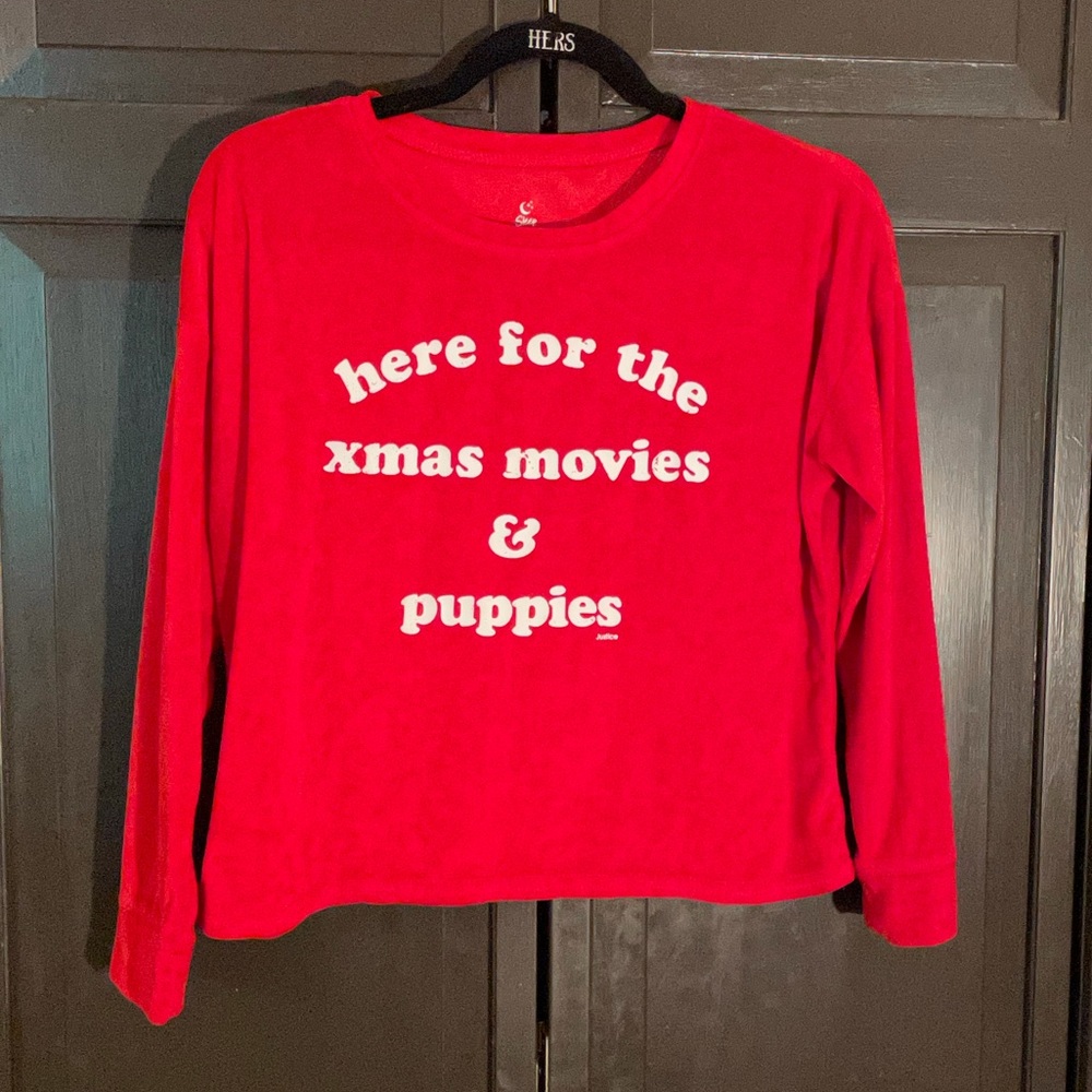 2 for $10 Red Justice Christmas Sleep Top Size 12